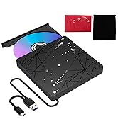 GODBPNYMU External CD/DVD Drive for Laptop,Ultra-Thin Disc Duplicator,DVD Player for Laptop, USB3...