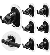 MIMARMZ 6PCS No Drill Curtain Rod Brackets No Drilling Curtain Rod Holder Self Adhesive Curtain R...