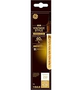 GE Vintage Style LED Light Bulbs, 60 Watt, Amber Finish, T9 Tube Lights (4 Pack)