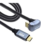 LANMINGLEL 10Gbps USB C U Shape Angled Extension Data Cable,180 Degree Type C Cable,Fast Charging...