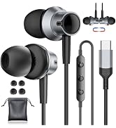 USB C Headphones for iPhone 16 15 Pro Wired Earbuds Type C Earphones for Samsung Galaxy S24/S23/S...