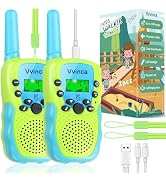Vvinca Walkie Talkies for Kids Rechargeable Toys for Ages 5-7, Long Range 22 Channels 2 Way Kids ...