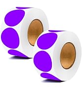 1000 Pcs Circle Round Dot Stickers 1 Inch Purple Coding Labels, Blank Color Sticky Dots Yard Sale...
