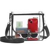 Paxiland Clear Purse Clear Bag for Stadium Events Transparent Bag with Removable Strap for Sporti...