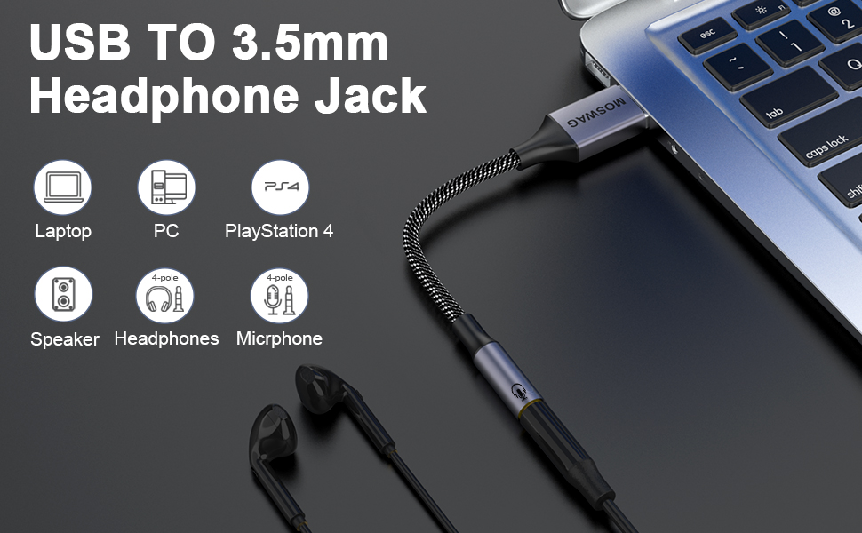 usb to 3.5mm audio adapter
