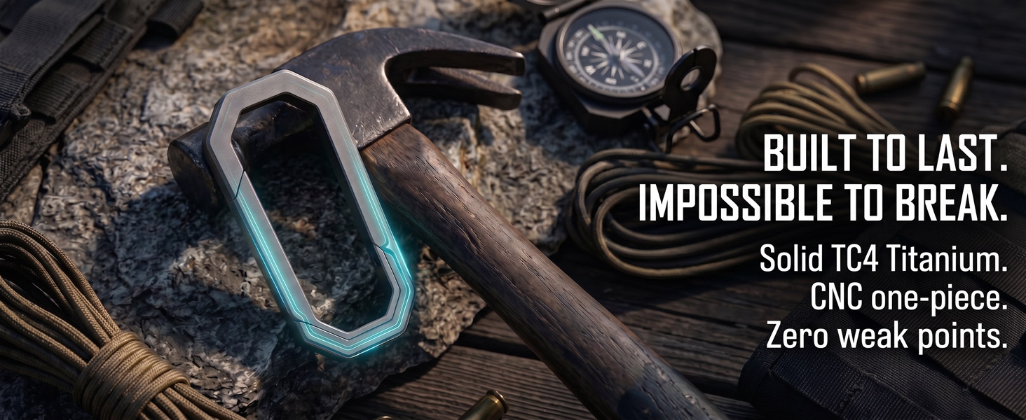 Titanium Carabiner Keychain