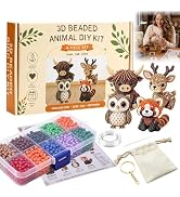 Kanroadi 3D Beaded Animal Kit,Beaded Animal Kit,Cute Animal Beading Craft Set,Handmade Bead Art M...