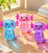 Asgzed Axolotl Squishy Stress Relief Cute Glitter Squishes Axolotl 3 Pack
