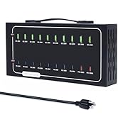 690W USB Charging Station, 20 Port Fast Charging Station for Multiple Devices, PD 100W USB C Char...