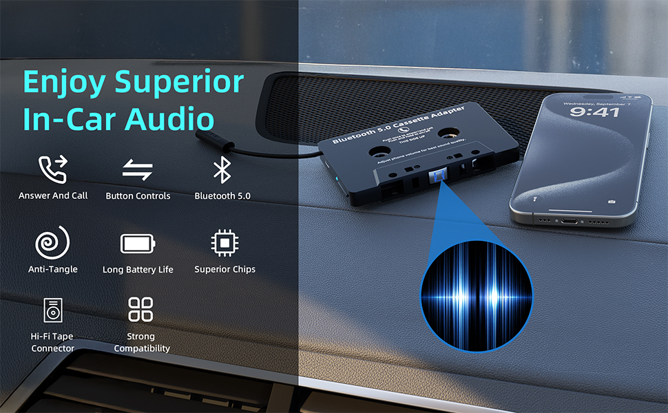 cassette aux adapter for car