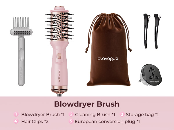 PLAVOGUE Dual Voltage Hair Dryer Brush