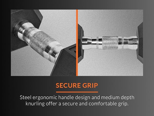 CAP dumbbells secure ergonomic grip