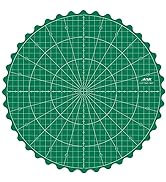 ArtAt Rotating Self-Healing Cutting Mat: 14 x 14 inch 5 Layers Double-Sided PVC Round Rotary Cutt...