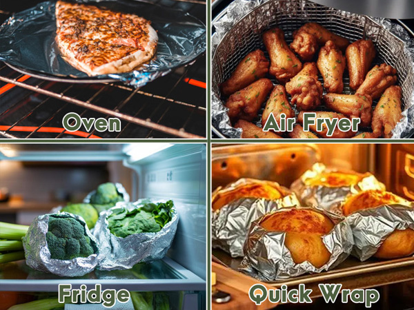 Pre-Cut Aluminum Foil Sheets Food Safe Catering and Food Storage