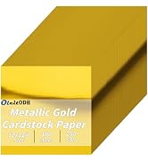 100 Sheets Metallic Gold Cardstock Paper Bulk, Gold Paper Foil Board 12" x 12", Mirror Finish Sur...
