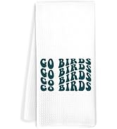 JOQUXI Trendy Groovy Go Birds Football Kitchen Towels, Football Lover Player Fan Gifts Decorative...