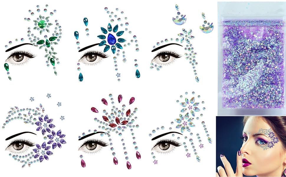 Halloween Fairy Euphoria Eye Body Makeup Rave Clothes Festival Outfit Accessories Decorations