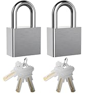 AST Stainless Steel Padlock, 2 Pack, Keyed Differ, Width 1-9/16" (40mm) | Stainless steel, high s...