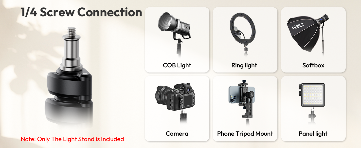 Photography light stand for COB light, ring light, softbox, Camera, light panel