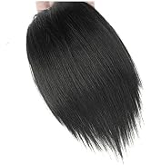 Galepromot Black Invisible Human Hair Toppers For Women Seamless Clip In Hair Extension Piece Sho...