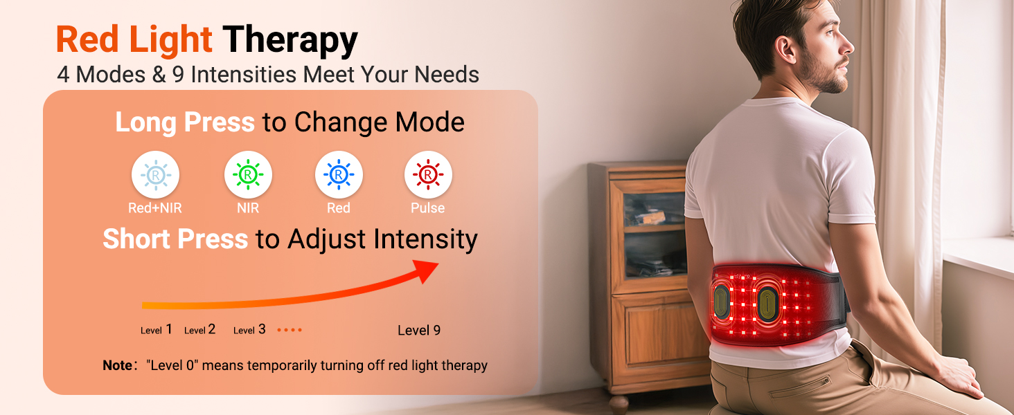 red light therapy belt with vibration massage