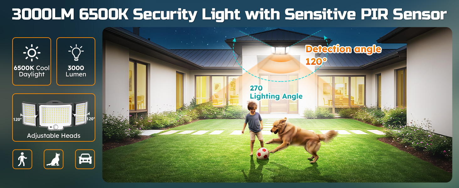 flood light floodlights motion sensor outdoor dusk to dawn security lights