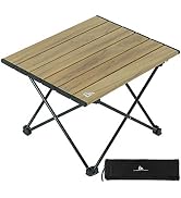 iClimb Ultralight Compact Camping Folding Table with Carry Bag (Nature- S)