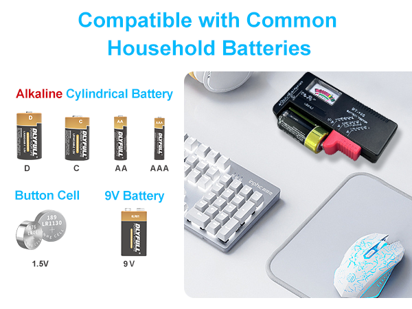 battery tester for aaa,aa,c,d, 9v