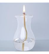 GXFCCYXT Small Oil Lamp for Indoor Use Refillable Liquid Petite Oil lamp Sturdy Borosillicate Gla...