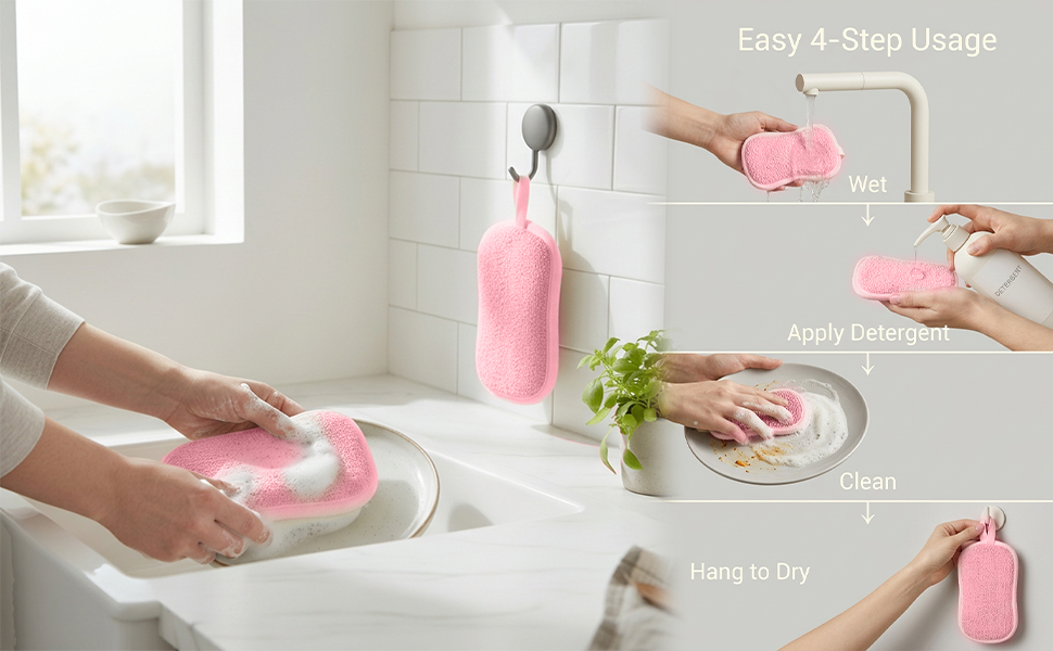 Dual Sided Kitchen Sponges