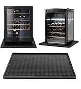 Mini Fridge Silicone Mat with Raised Edges 23.6"x23.6"x0.4" Silicone Mat for Mini Fridge Non-Slip...