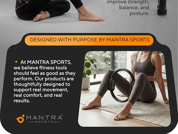 Woman performing inner thigh exercise with Pilates ring