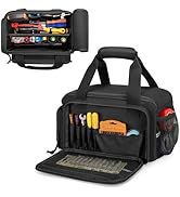 Rexmica 12-Inch Tool Bag with Anti-friction Bottom, Hand Tool Storage Organizer Bag for Men, Tact...