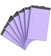 7pcs Small Legal Pads 5x8 Note Pads Purple Notepad College Ruled Notepad 5x8 Small Note Pad 5 x 8...