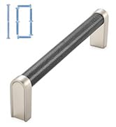 KOOFIZO Black and Nickel Cabinet Pulls, 10-Pack Knurled Cabinet Handles, 5 Inch Screw Spacing, P2...