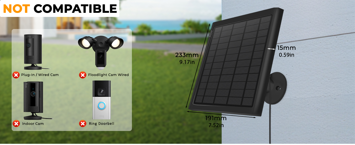 Solar Panel for Ring Camera