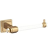 Glacio Clear/Champagne Bronze Contemporary Single Post Toilet Paper Holder