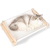 MITREL Elevated Wooden Cat Bed – 24"x15.7"x5.9" Breathable Hammock Pet Bed for Indoor/Outdoor Use...