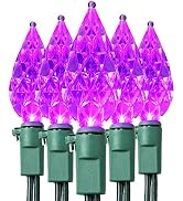 ODEETRONIC Purple Halloween Lights, 19.68ft 60 LED Purple String Lights Connectable, 120V UL Cert...