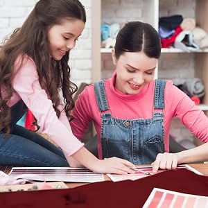 mom and daughter crafting