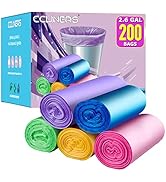 Small Trash Bags CCLINERS 2.6 Gallon Garbage Bags Small Color Bathroom Trash Bags Office Can Line...