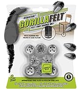 Slipstick GorillaFelt Chair Leg Floor Protectors for Hardwood Floors, Clear Sleeve Felt Pads for ...