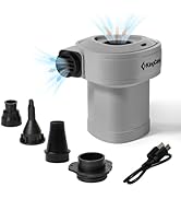 KingCamp Air Pump for Inflatables, Portable Quick-Fill Inflator/Deflator Air Mattress Pump Electr...