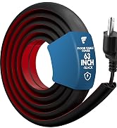 shinfly 1.6m Floor Cord Cover 38x13mm, Wire Cover with Non-Slip Base, Protect Cables & Prevent Tr...