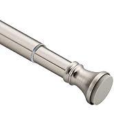 Amazer Spring Tension Curtain Rod - 54-90 Inches Rust-Resistance Shower Curtain Rod Bathroom Rod,...