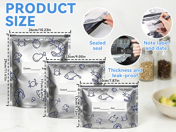 Aluminum Foil Sealable Storage Bags