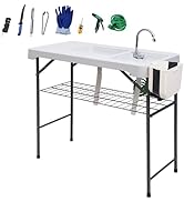Nice C Fish Cleaning Table, Fish Cleaning Station with Sink, Fish Skinning Table, 42.5'' Camping ...