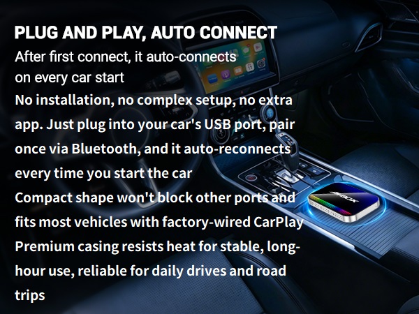 wireless carplay adapter apple iphone tiktok netflix youtube ai magic box