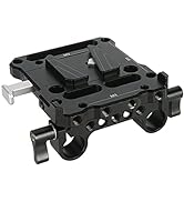 NICEYRIG Quick Release V Lock Mount Battery Plate with 15mm Rail Block - 467