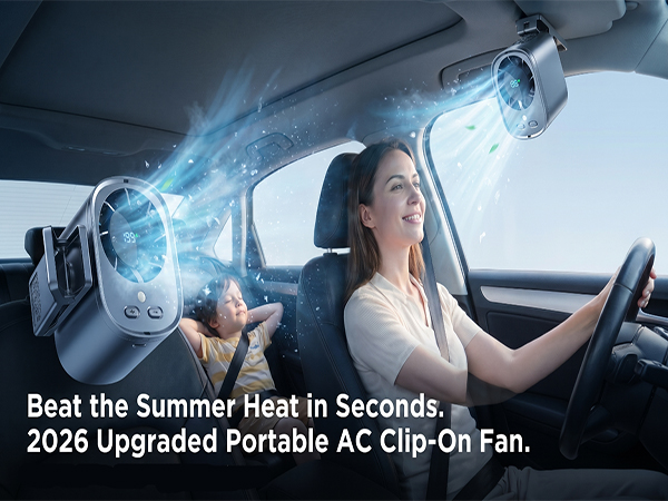 Portable Clip on Air Conditioner Fan for Car